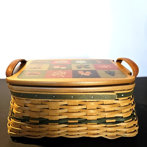 Longaberger Christmas Collection 2002 Edition Traditions Basket Leather Handles - Picture 4 of 14